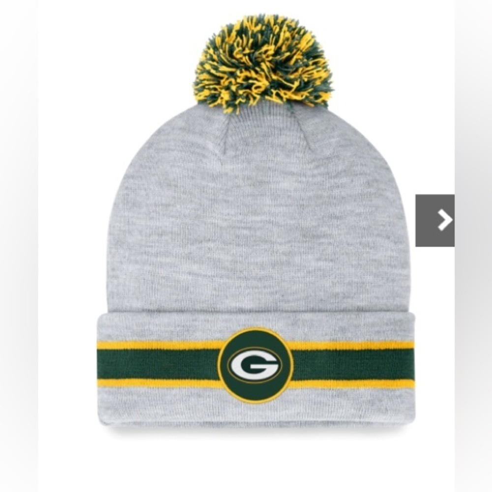Green Bay Packers Fanatics Branded - New - Heather Gray Cuffed Knit Hat